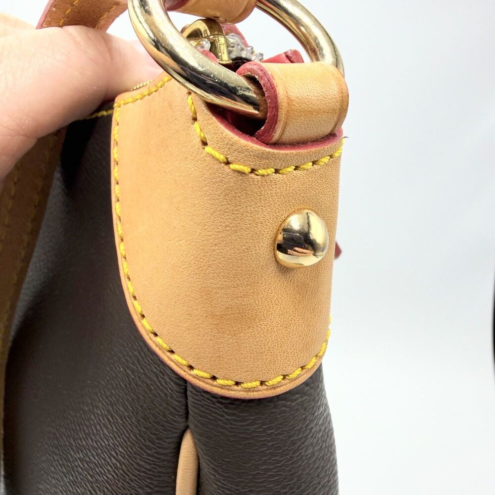 Dooney & Bourke Pebble Grain Kimberly Brown Leather Crossbody Bag - Picture 6 of 16